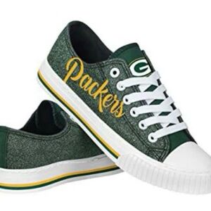 Green 'Packers' Athletic Sneaker with White Trim